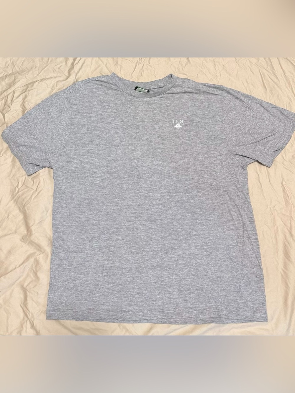 LRG Light Heather Gray Short Sleeve Logo Tee